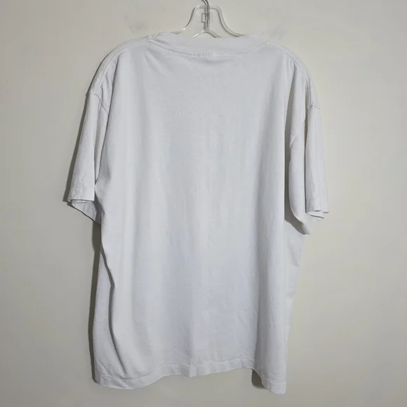 Vintage Hallmark Single Stitch White Tee I Love My Cat Paw Prints Womans Sz XL - Picture 3 of 11